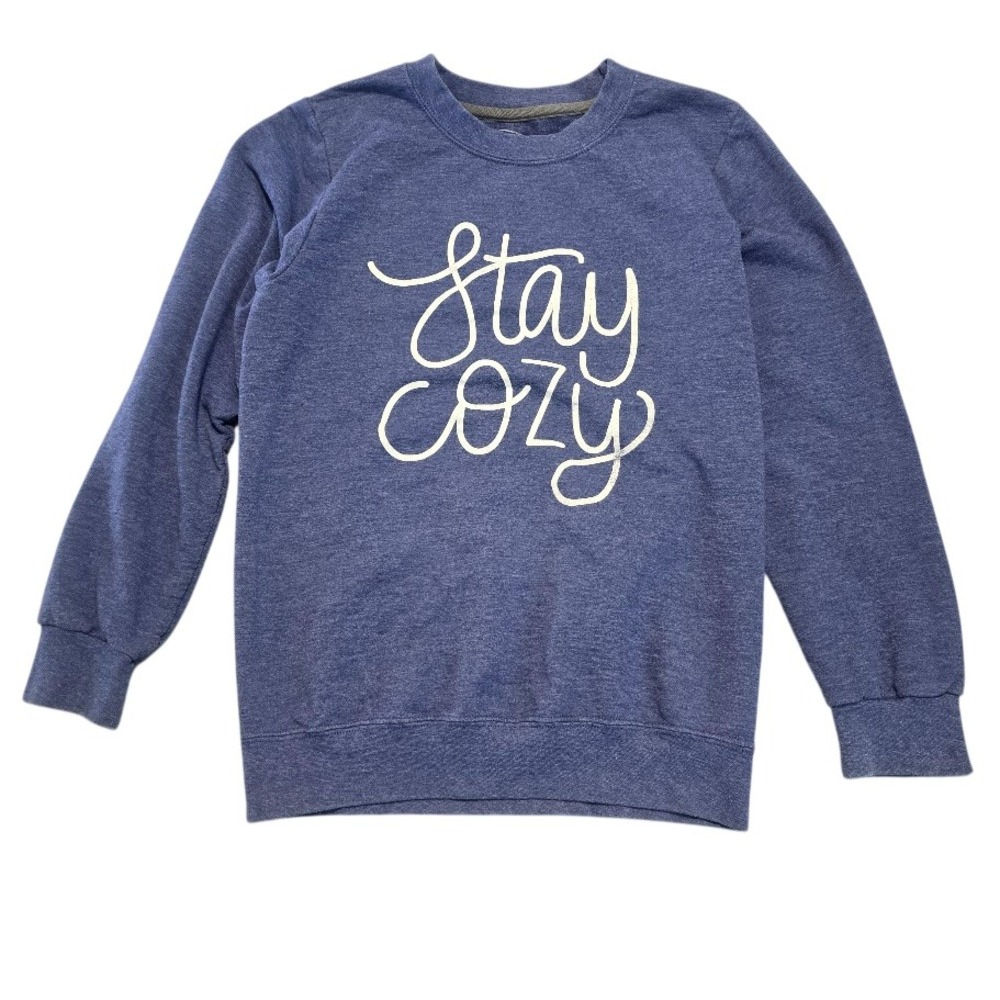 BE Oversized Sweatshirt Blue Be Cozy Womens S Relaxed Lounge Crew Weekend‎ Layer